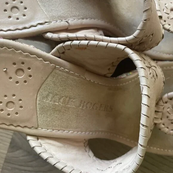 Jack Rogers Women's Colorful Woven Wedge Heel Leather Sandals 8 Resort! - Picture 3 of 9